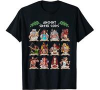 Limeiren Greek Mythology Gods Ancient Greece Unisex 100% Cotton Short-Sleeve T-Shirts Black S