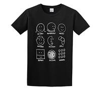 Limeiren History of Art Combed Ring Spun Cotton DTG Printing Unisex 100% Cotton Short-Sleeve T-Shirts Black S