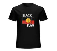Limeiren Indigenous Black Flag Unisex 100% Cotton Short-Sleeve T-Shirts Black XXXL