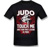 Limeiren Judo Touch Me and Your First Lesson Is Fre Unisex 100% Cotton Short-Sleeve T-Shirts Black XXL