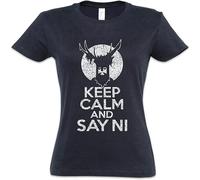 Limeiren Keep Calm and Say Ni Monty Fun Python and The Holy Knights Grail Unisex 100% Cotton Short-Sleeve T-Shirts Black L