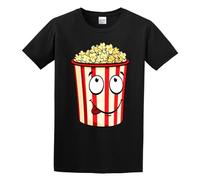 Limeiren Nifty Popcorn Want To Eat Unisex 100% Cotton Short-Sleeve T-Shirts Black XL