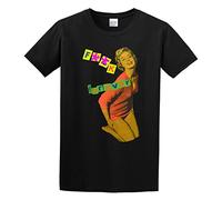 Limeiren Punk Seditionaries Style 1977 Rocker Vintage Pin-Up F**K Forever Unisex 100% Cotton Short-Sleeve T-Shirts Black S