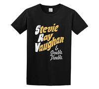 Limeiren Stevie Ray Vaughan and Double Trouble Notes Unisex 100% Cotton Short-Sleeve T-Shirts Black XXXL
