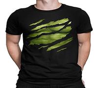 Limeiren The Big Green Man Chest Under Torn Unisex 100% Cotton Short-Sleeve T-Shirts Black XXL
