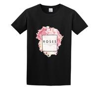 Limeiren The Chainsmokers Ft. Rozes Roses Unisex 100% Cotton Short-Sleeve T-Shirts Black M