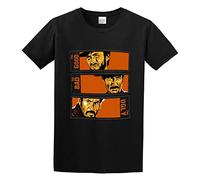Limeiren The Good The Bad The Ugly Western Retro Movie Unisex 100% Cotton Short-Sleeve T-Shirts Black L