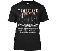 Limeiren Tombstone 27Th Anniversary 1993 2020 Signature Thank You For The Memories Unisex 100% Cotton Short-Sleeve T-Shirts Black M