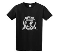 Limeiren Waylon Jennings Outlaw Unisex 100% Cotton Short-Sleeve T-Shirts Black M