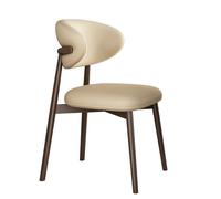 LIMENQIN Juego de Sillas Comedor, Cómoda Silla Cocina Tapizada, Sillas de Cocina Modernas, Respaldo Ergonómico Curvado, Silla Informal Sin Brazos(Brown B,Set of 6)