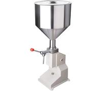 LIMENQIN Máquina Llenadora Manual A03, Máquina Llenadora de Líquidos y Pastas de Acero Inoxidable, Llenadoras de Botellas con Tolva de 10 litros, para Cremas, Bebidas Champús(5-60ml)