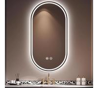 LIMENQIN Ovalado Espejo para Baño, Espejo de Pared Antivaho, Espejos de Tocador Iluminados para sobre Lavabo, Luz LED Regulable en 3 Colores, Interruptor Táctil(75x120cm/29.5x47.2in)