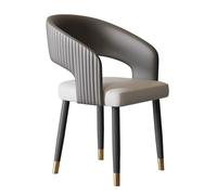 LIMENQIN Silla de Comedor Tapizada, Sillas de Cocina Modernas, Silla Recepción Ergonómicas, Patas de Metal, para Sala de Estar, Baño, Dormitorio(Gray,6 PCS)