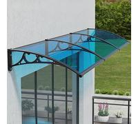 LIMENQIN Toldo for Puerta Ventana, Exteriores Toldos de Policarbonato, for Entrada Porche Terraza, Soporte de Aluminio(120x200cm/47.2x78.7inch)