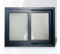 LIMENQIN Ventana Corredizas de Reemplazo for Sótanos, Ventana de Cobertizo con Mosquitero, Ventanas Corredizas Horizontales de Aluminio, Vidrio Templado Esmerilado(H80xW60cm/H31.5xW23.6in)