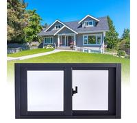 LIMENQIN Ventana de Aluminio for Cobertizo, Ventana Corrediza for Sótano, con Mosquitero y Vidrio Templado, Reemplazo de Ventanas for Baño Doméstico(H40xW40cm/H15.7xW15.7in)