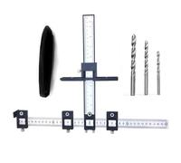 Limeow 1 Ud Herramientas Carpinteria Medidor Contornos Guia Taladro Pocket Hole Jig Herramientas Carpinteria Herramientas Carpinteria Madera para Montar Tiradores y Pomos en Puertas o Cajon