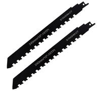 LIMEOW 2 Piezas 240 mm Hojas Sierra Sable Sierra Hormigon Sierra para Piedra Cuchillas Sable Hoja de Sierra Curva para Ladrillos, Hormigón, Placas de Cemento, Compatible con Einhell, Bosch, Dewalt Etc