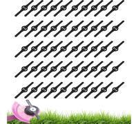 LIMEOW 50PCS Cuchillas Cortador de Césped Repuesto Cuchillas de Plástico Para Cortacésped Cuchillas de Repuesto Para cortadora de Césped Compatible con Cortacéspedes, Cortacéspedes y Recortadoras