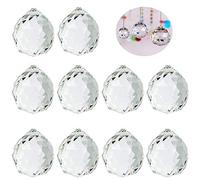 Limeow Juego de 10 bolas de cristal de 30 mm con forma de arco iris, bola de cristal, atrapasueños, para bodas, hogar, oficina, decoración