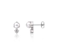 Limerence Pendientes de Titanio para Mujer, G23 Pendientes Médicos Hipoalergénicos, Con Perla de 4mm de Diametro，Sin Níquel Sano Studs para Oídos Sensibles.