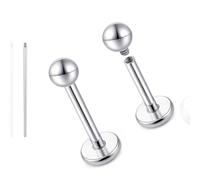 limerencia 18G G23 - Piercing para el tragus de titanio puro, rosca interior, piercing para el labret conch, hipoalergénicos, pendientes de hélix, oreja, concha, medusa, joyas, 18G, Titanio, No es una