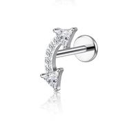 Limerencia 18G Piercing Oreja Titanio, F136 Pendientes Titanio Mujer 6 8 10mm Piercing Helix Hipoalergénico, Conch Tragus Cartílago para Oidos Sensibles para Hombre y Mujer.