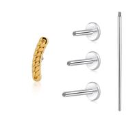 limerencia 18G Tragus Piercing, Titanio Médico Labio Piercing con 6mm 8mm 10mm Varillas, Hipoalergenicos Hélice Mujer Perforación Del Oído, Labret Stud para Ombligo Lengua Ceja Labio Tabique Nariz.