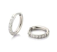 Limerencia F136 Pendientes de Aro Titanio, 8-14mm Ligero Pendientes Hipoalergenicos Titanio 20G para Mujeres, Hombres Niñas y Adolescentes