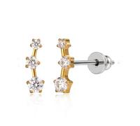 Limerencia F136 Pendientes de Titanio Puro de Circonita Cúbica de Grado de Implante Hipoalergénico, Pendientes Pequeños y Delicados G23 para Orejas Sensibles de Mujer