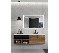 LIMEX Espejo de Baño Suiza SUIZ010/120NG 120cm Blanco, Luz Fría/Natural/Cálida, Sensor Antivaho y Dimable