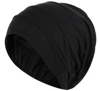 LIMHOO Gorro de quimioterapia suave para mujer, turbante con respiración holgado para pacientes con cáncer, pérdida de cabello por quimioterapia, Negro, Talla única