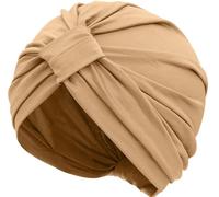 LIMHOO Turbante de quimioterapia preatado para mujer, ultra suave, de algodón Mudale, gorro para dormir, caqui, Talla única