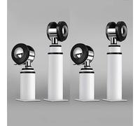 limiao123 Juego de 4 patas universales para muebles, con placa giratoria, ruedas giratorias para silla de oficina, silenciadas, altura ajustable, para armario de televisión, sofá, silla (8 - 12 cm,