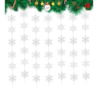 LIMITADA Copos de Nieve Decoracion Navidad, 7 PCS colgante de árbol de Navidad con Copos de Nieve y Cuerdas, Adornos Navideños de Copos de Nieve de Papel, Copos de Nieve Decoracion para Hogar Oficina