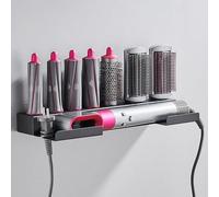 LIMITADA Soporte para Plancha de Pelo para Pared Soporte para Rizador de Pelo Porta Plancha de Pelo con 7 Agujeros Soporte Pared para Plancha de Pelo de Metal Compatible con Guardar Dyson Airwrap