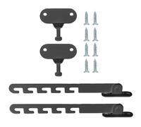 Limitador de apertura de ventana con 5 posiciones ajustables para puertas y ventanas de madera, PVC, aluminio, metal, tapón de seguridad de acero al carbono blanco (negro)