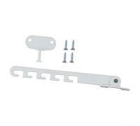 Limitador de apertura de ventana con tornillo para ventanas abatibles, acero al carbono, límites ajustables para ventilación durante la entrada a la intemperie (blanco)