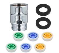 Limitador de Flujo de Ducha Reductor, Ducha Limitador Reductor, Adaptador de Grifo de 1/2 Pulgada,Recambios con Arandelas para Baño, Cocina, Jardín, 5, 6, 7 L por Minuto