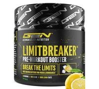 LIMITBREAKER® Pre Workout Booster con Cafeína 300 mg - Sabor Limón Ácido - con L Citrulina, AAKG, Beta Alanina & L Teanina - Alta Dosificación - 360 g Polvo 20 Porciones - Vegano