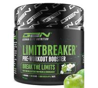 LIMITBREAKER® Pre Workout Booster con Cafeína 300 mg - Sabor Manzana Verde Ácida - con L Citrulina, AAKG, Beta Alanina & L Teanina - Alta Dosificación - 360 g Polvo 20 Porciones - Vegano