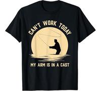 Limited Can't Work Today My Arm is in A Cast Funny Fly Fishing T Shirt Black XL
