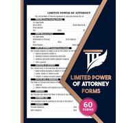 Limited Power of Attorney Forms: Specific LPOA Agreement Logbook for Financial, Property & Legal Use | 60 Forms, 120 Single-Sided Pages