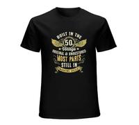 Limited Vintage 1950S Built in The 50S Fifties Funny 70Th Birthday - Camiseta para hombre, Negro, L