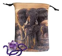 Limitoll 2 bolsas de joyería con cordón, novedoso patrón de animales, bolsa de almacenamiento de cartas y dados, bolsas de cordón de 5.1 x 7.1 pulgadas, tamaño pequeño para tarot, runa de dados,