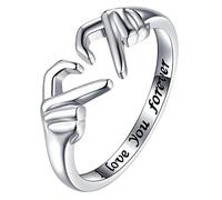 Limitoll Claddagh - Anillos de corazón para mujer con texto en inglés "I Love You Forever", celta irlandés, amor, lealtad, amistad, para mujer
