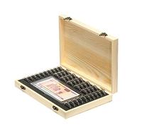 Limitoll Estuches para Monedas, Almacenamiento Monedas Madera Titular la colección Billetes con Cerradura, Organizador coleccionista Monedas, contenedor, exhibición