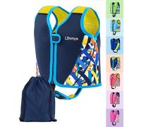 Limmys Chaleco de Natación para Niños Premium - Chaleco Flotador Infantil Moderno para Niños, Niñas y Bebés - Incluye Bolsa de Transporte (Azul Marino, M)