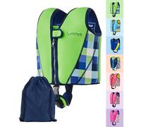 Limmys Chaleco de Natación para Niños Premium - Chaleco Flotador Infantil Moderno para Niños, Niñas y Bebés - Incluye Bolsa de Transporte (Verde neón, M)
