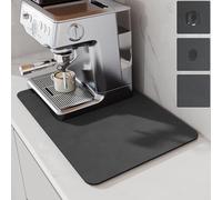 LIMNUO Tapete de café, tapete Absorbente para secar Platos para encimera de Cocina, Debajo de la cafetera, cafetera, máquina de Espresso (Gris, 50 x 30 cm)